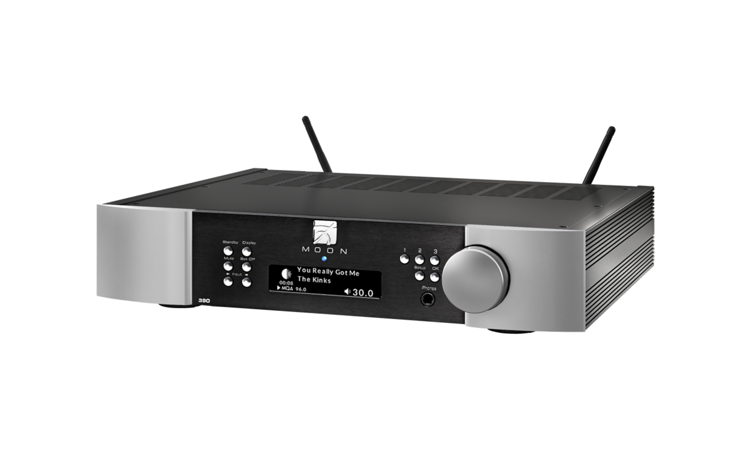 moon 390 Lecteur réseau / préamplificateur - noir et argent