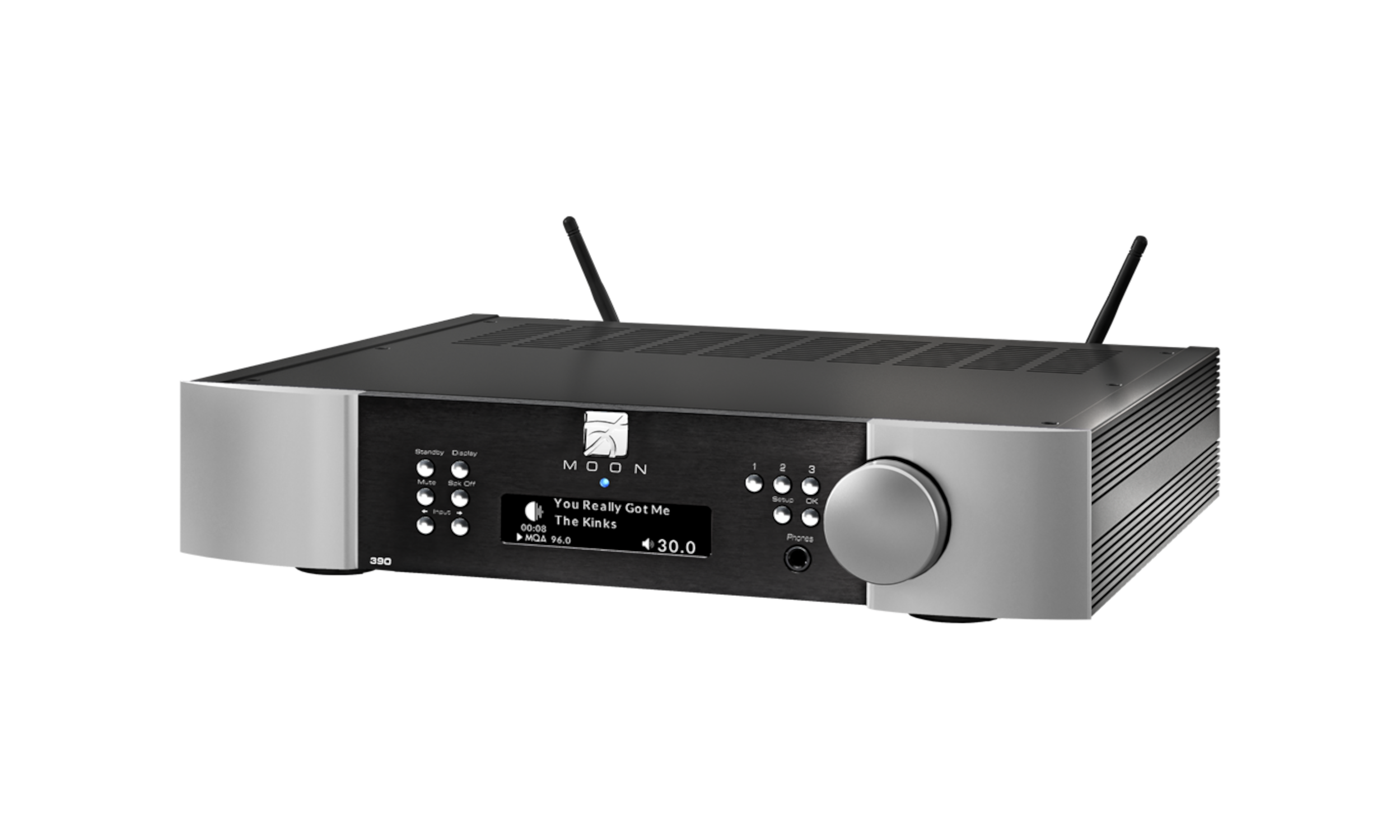 moon 390 Lecteur réseau / préamplificateur - noir et argent